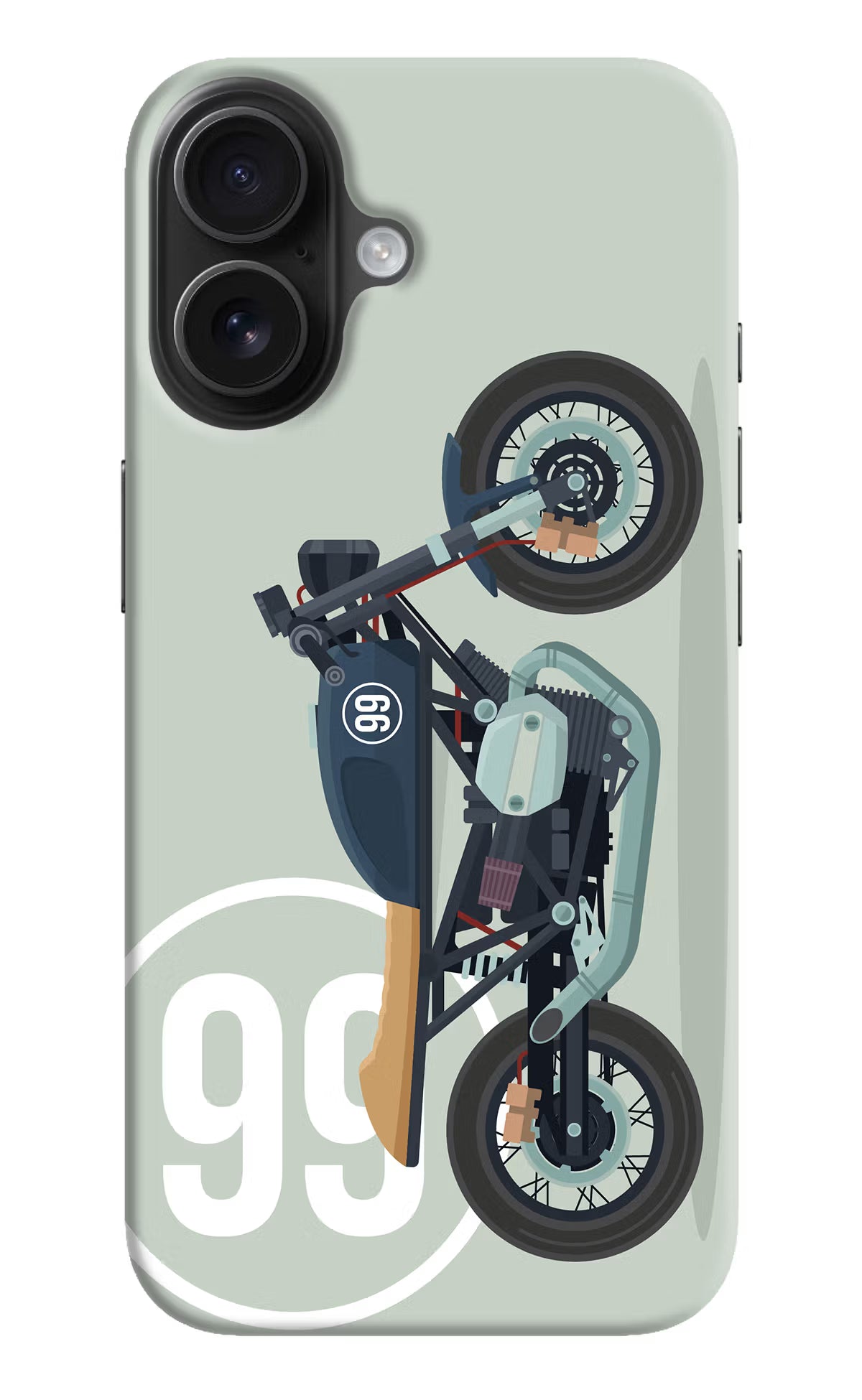 Classic Cafe Racer 99 iPhone 16 Plus Hard Case Back Cover by Casekaro
