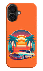 Palm Drive 80s iPhone 16 Plus Hard Case Back Cover by Casekaro