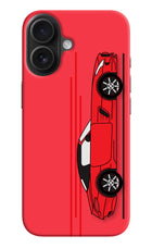 Red Velocity iPhone 16 Plus Hard Case Back Cover by Casekaro