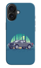 Retro Garage Vibe iPhone 16 Plus Hard Case Back Cover by Casekaro