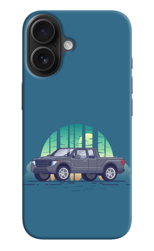 Retro Garage Vibe iPhone 16 Plus Hard Case Back Cover by Casekaro