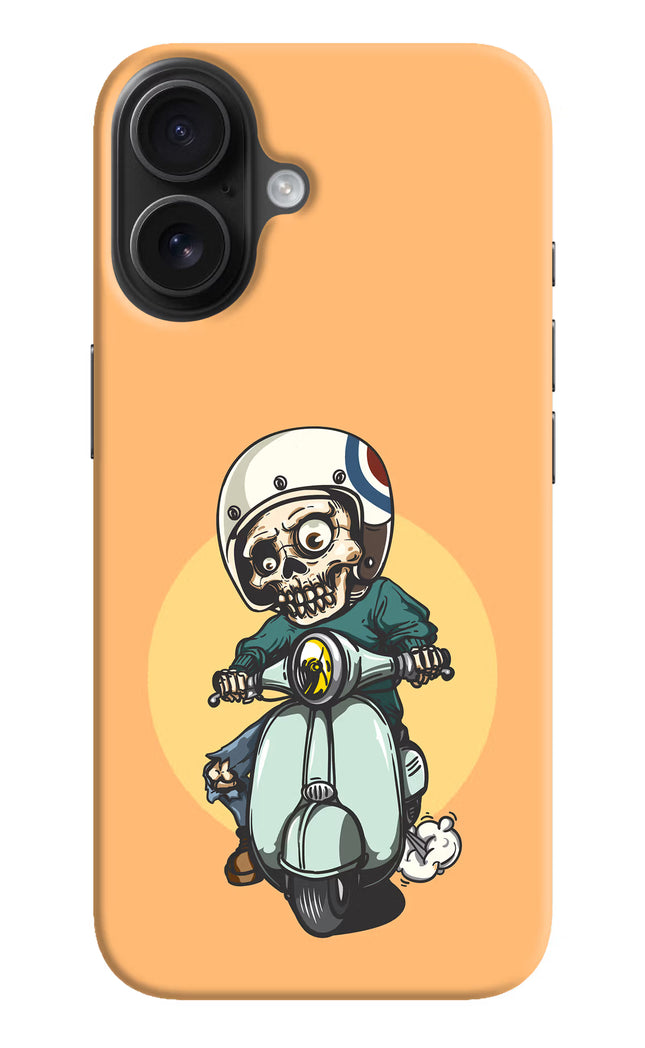 Undead Biker iPhone 16 Plus Hard Case Back Cover by Casekaro