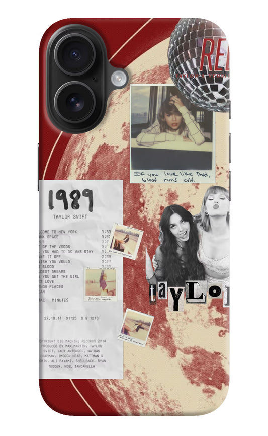 Taylor Swift iPhone 16 Plus Hard Case Back Cover by Casekaro