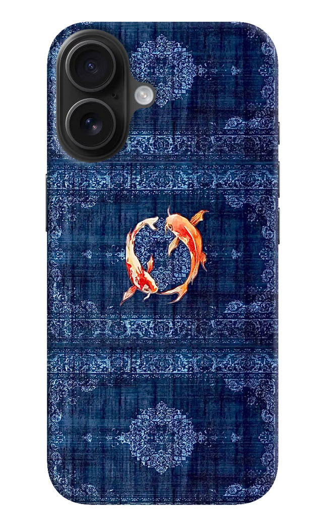 Koi Blue iPhone 16 Plus Hard Case Back Cover by Casekaro