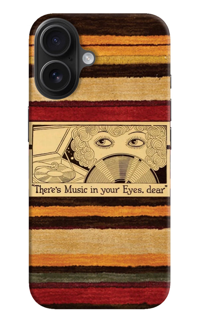 Vinyl Stripes iPhone 16 Plus Hard Case Back Cover by Casekaro
