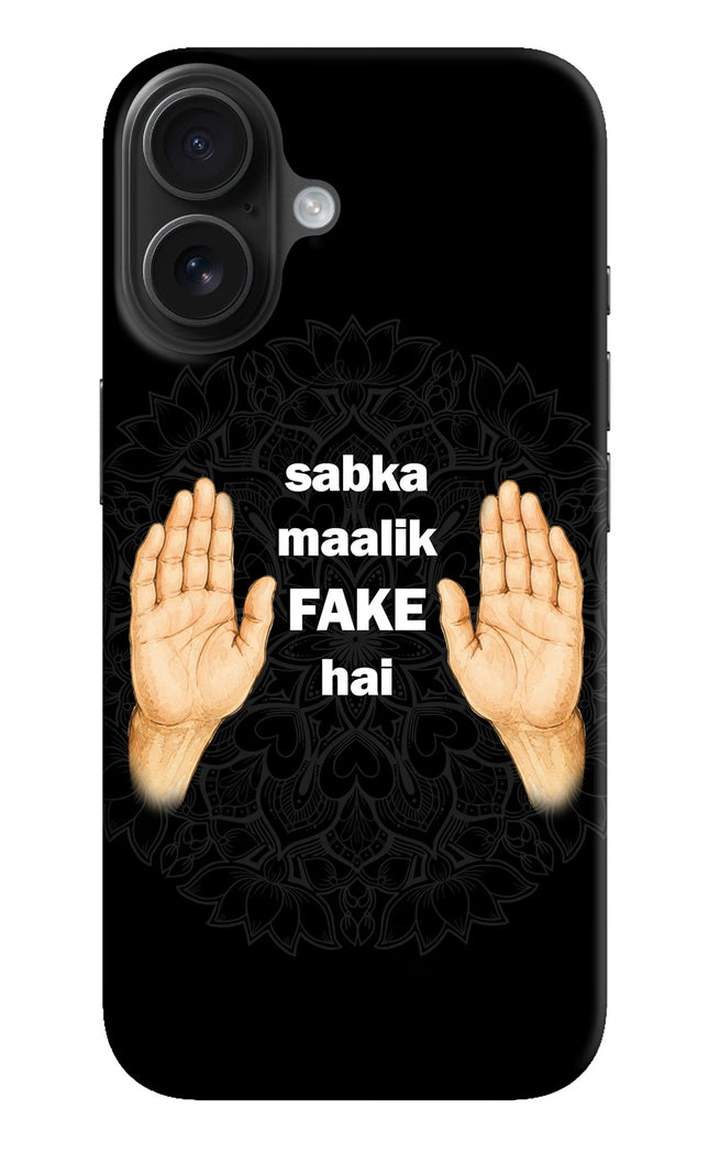 Sabka Malik Fake iPhone 16 Plus Hard Case Back Cover by Casekaro