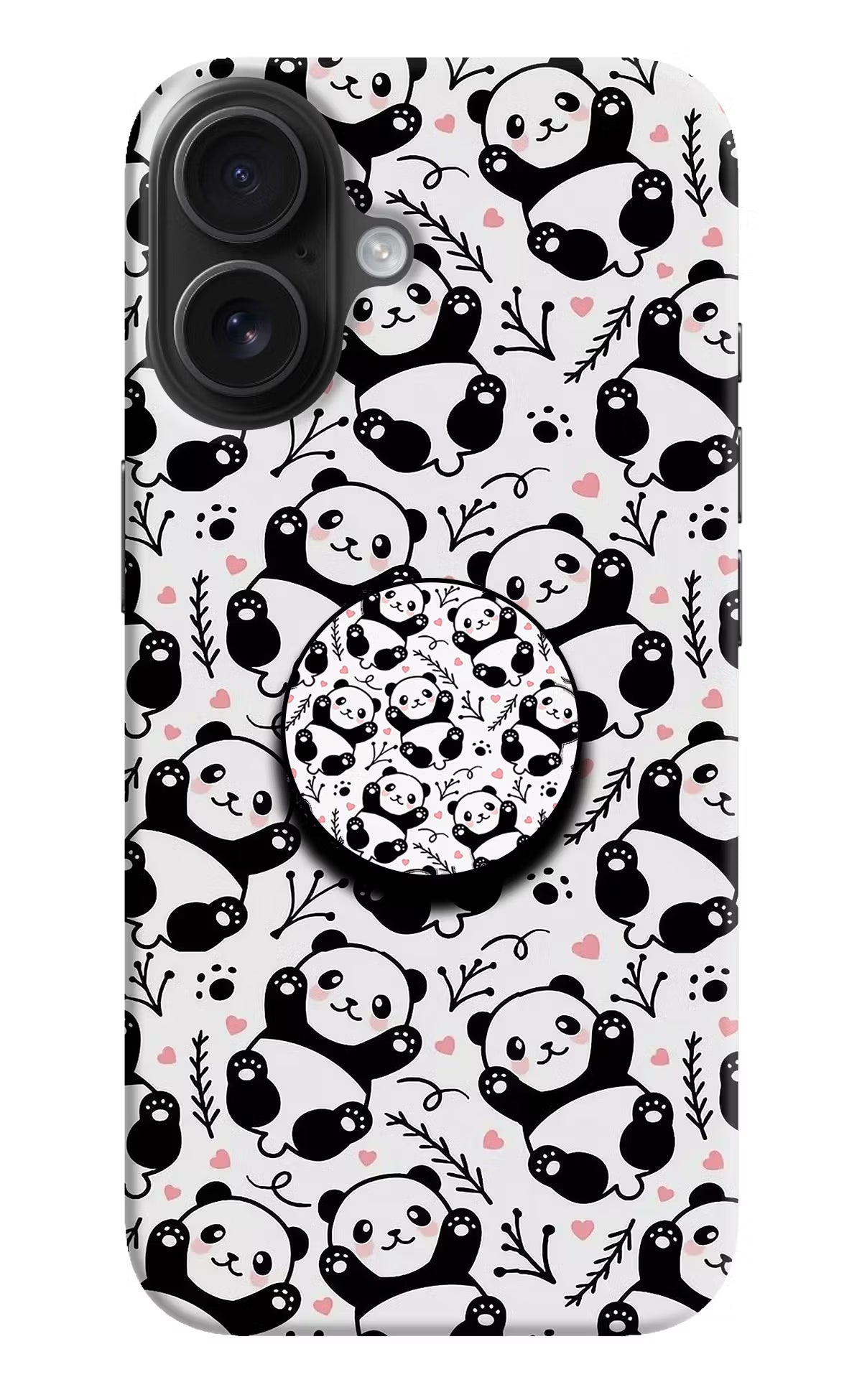 Cute Panda iPhone 16 Plus Pop Case by Casekaro