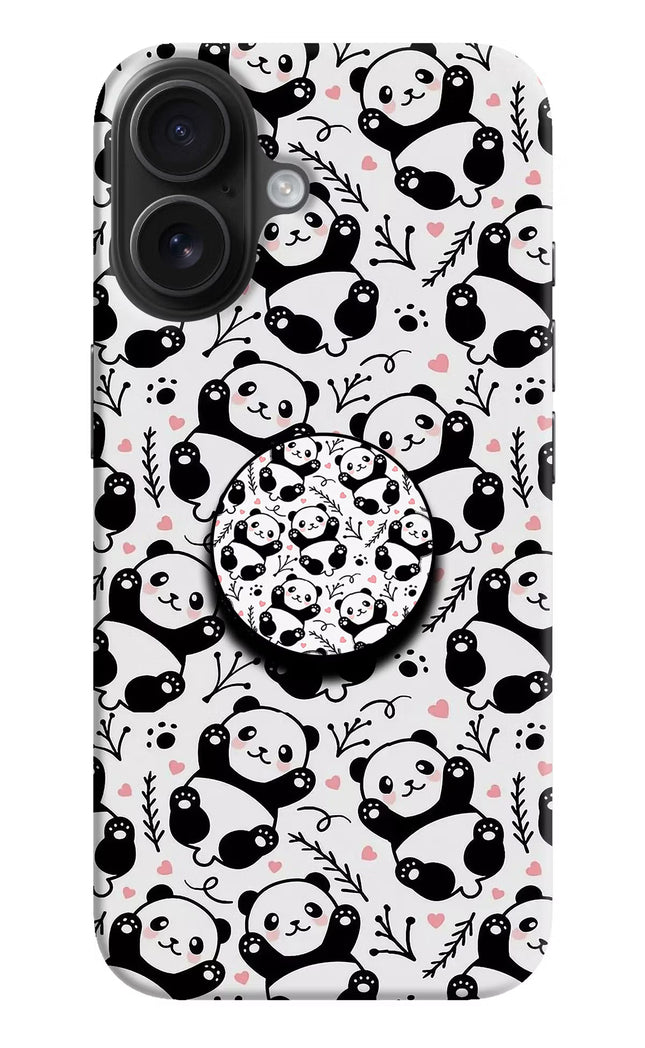 Cute Panda iPhone 16 Plus Pop Case by Casekaro