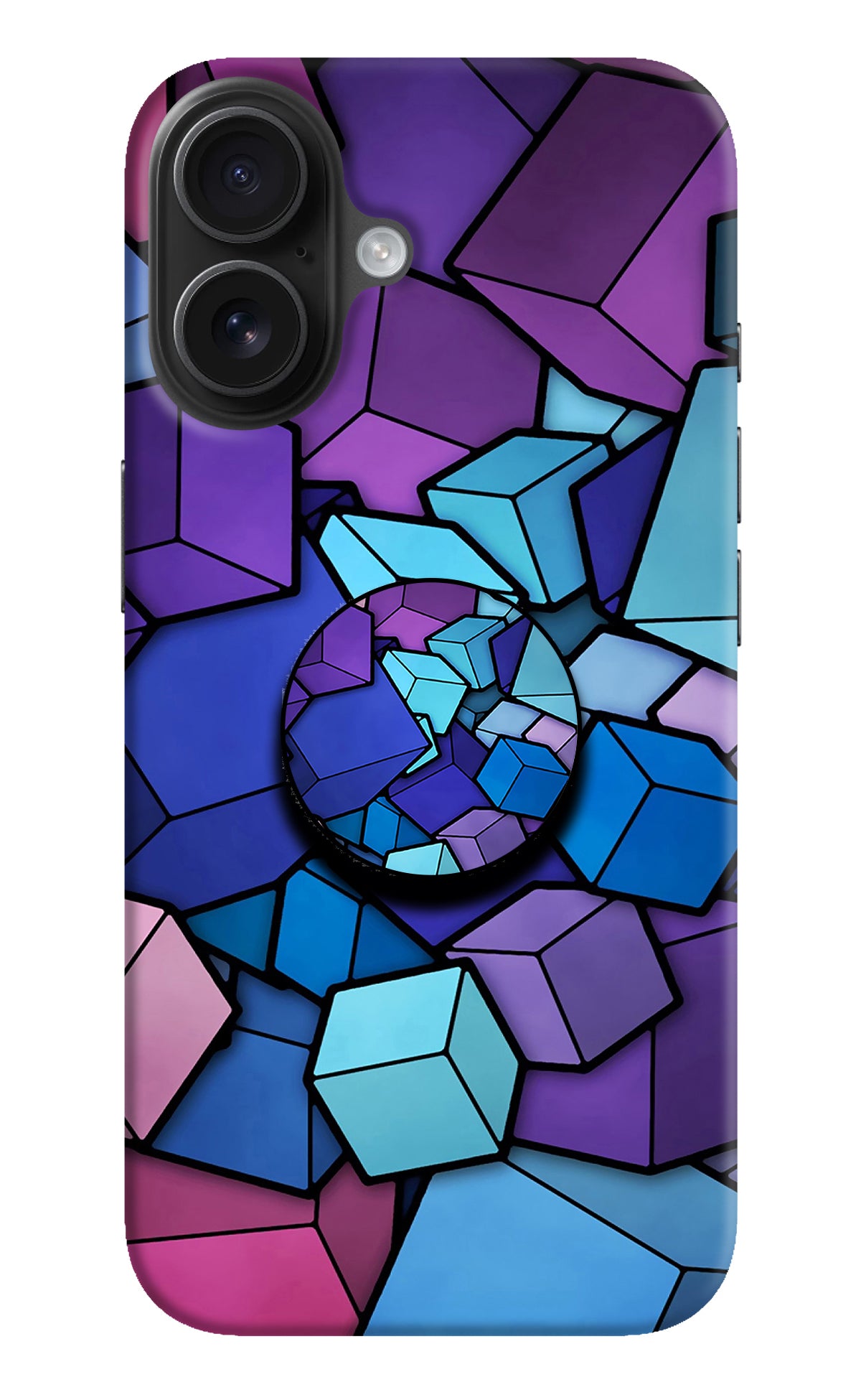 Cubic Abstract iPhone 16 Plus Pop Case