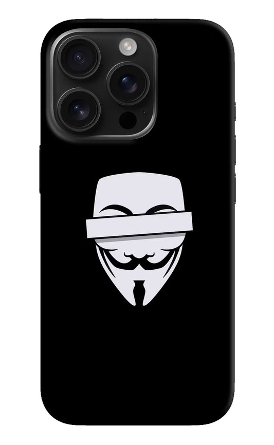 Anonymous Face iPhone 16 Pro Max Hard Case Back Cover by Casekaro