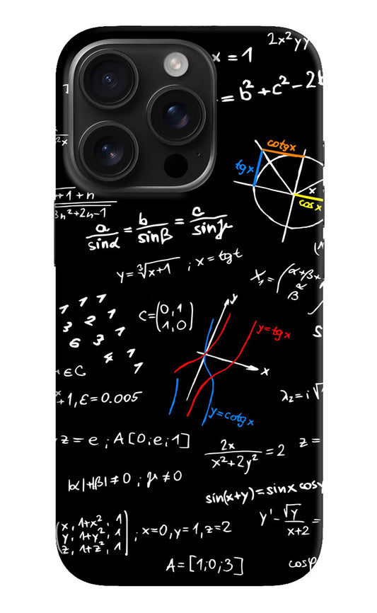 Mathematics Formula iPhone 16 Pro Max Hard Case Back Cover by Casekaro