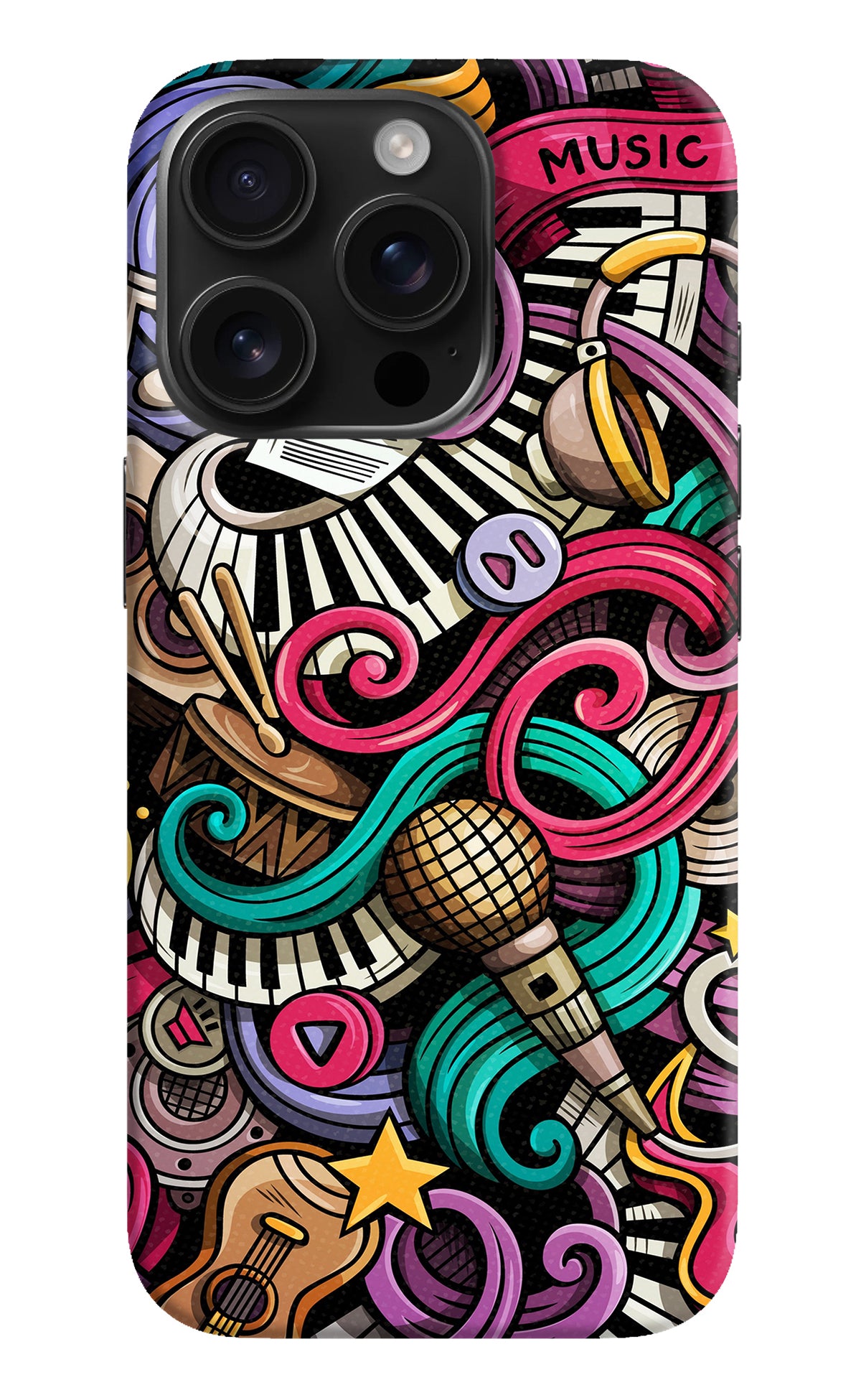 Music Abstract iPhone 16 Pro Max Back Cover