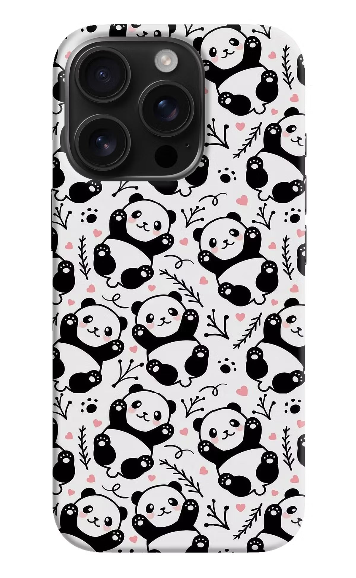 Cute Panda iPhone 16 Pro Max Hard Case Back Cover by Casekaro