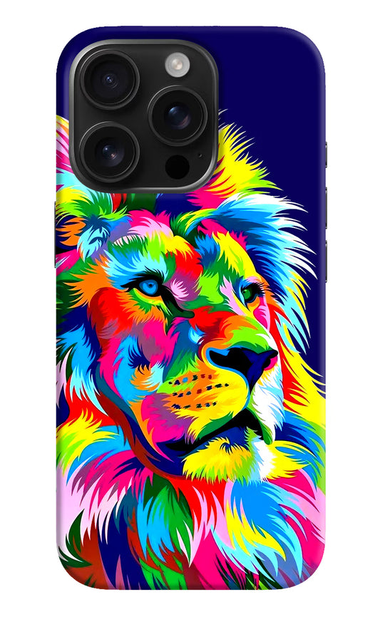 Vector Art Lion iPhone 16 Pro Max Hard Case Back Cover by Casekaro