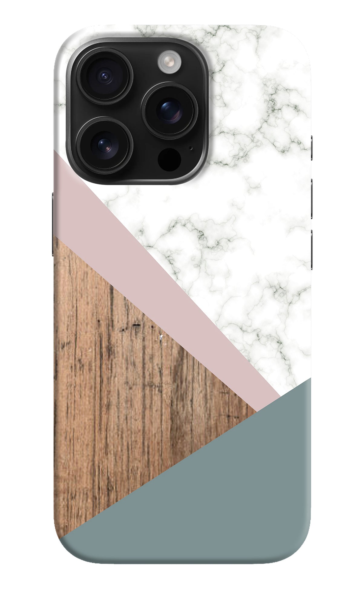 Marble wood Abstract iPhone 16 Pro Max Back Cover