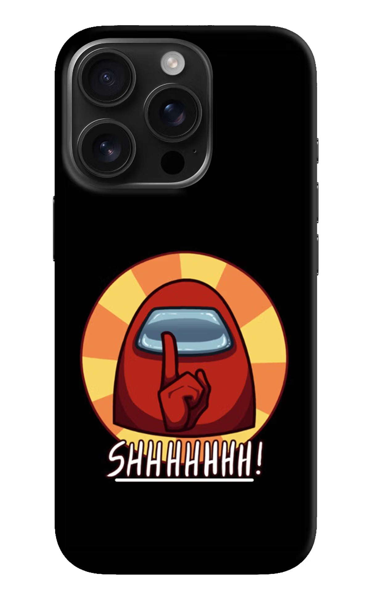 Among Us Shhh! iPhone 16 Pro Max Hard Case Back Cover by Casekaro