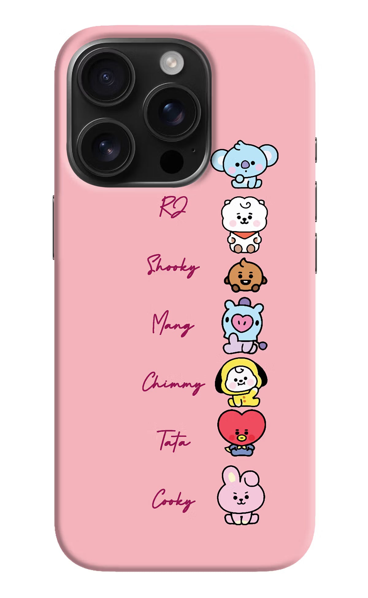 BTS names iPhone 16 Pro Max Hard Case Back Cover by Casekaro
