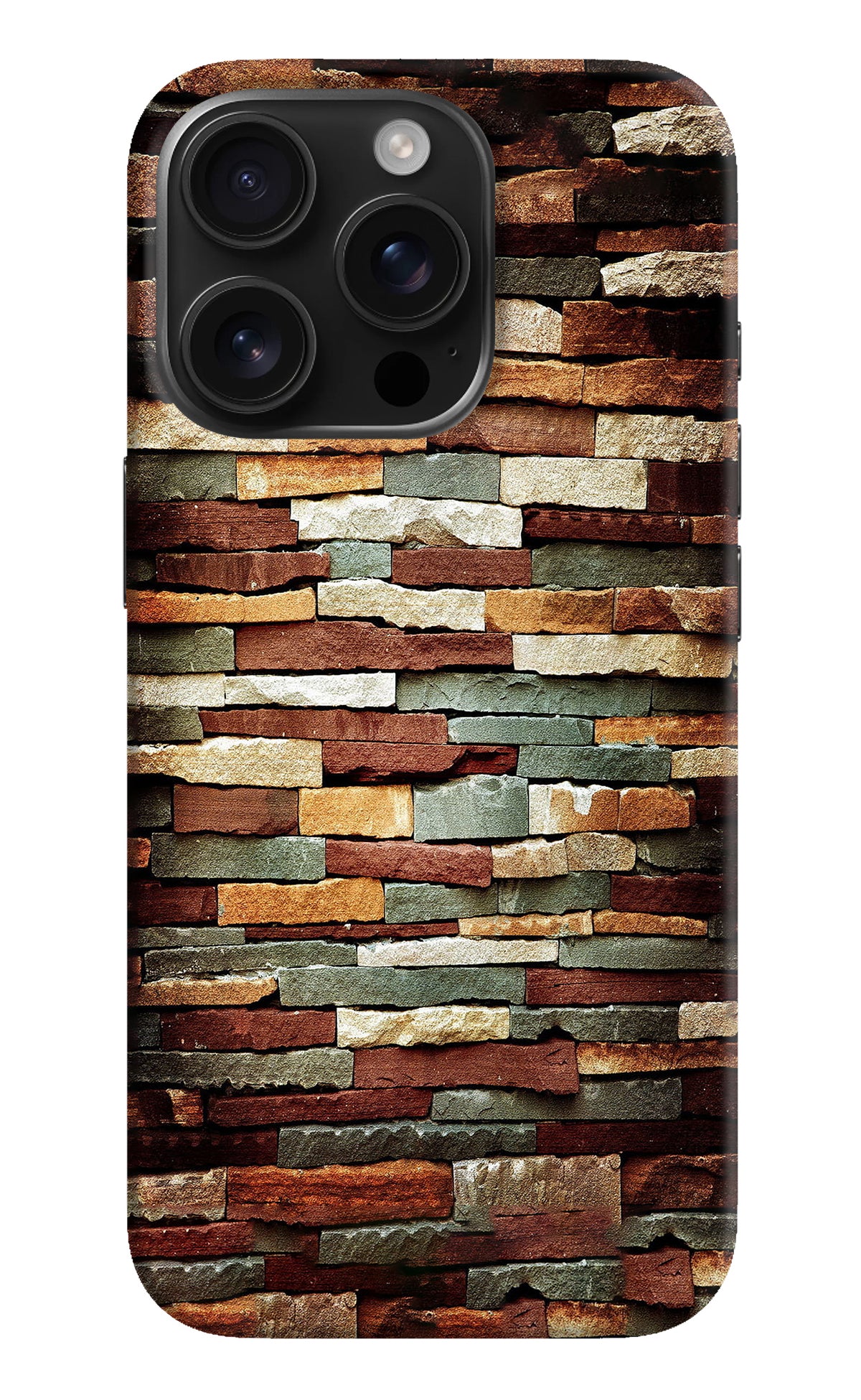 Bricks Pattern iPhone 16 Pro Max Back Cover