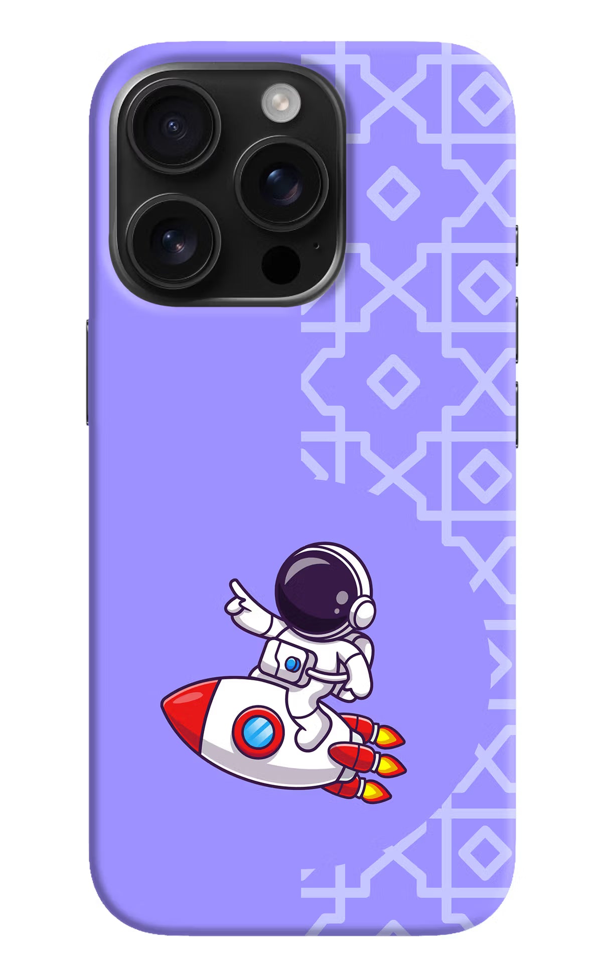 Cute Astronaut iPhone 16 Pro Max Hard Case Back Cover by Casekaro