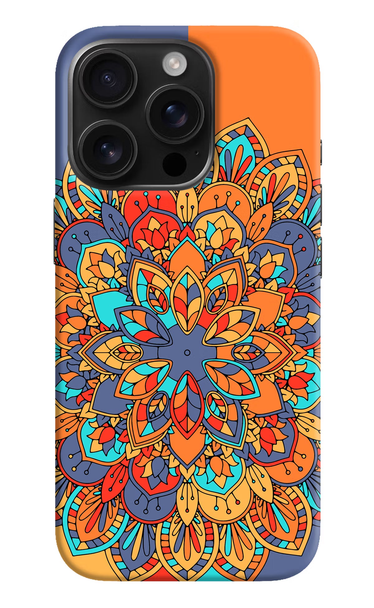 Color Mandala iPhone 16 Pro Max Hard Case Back Cover by Casekaro