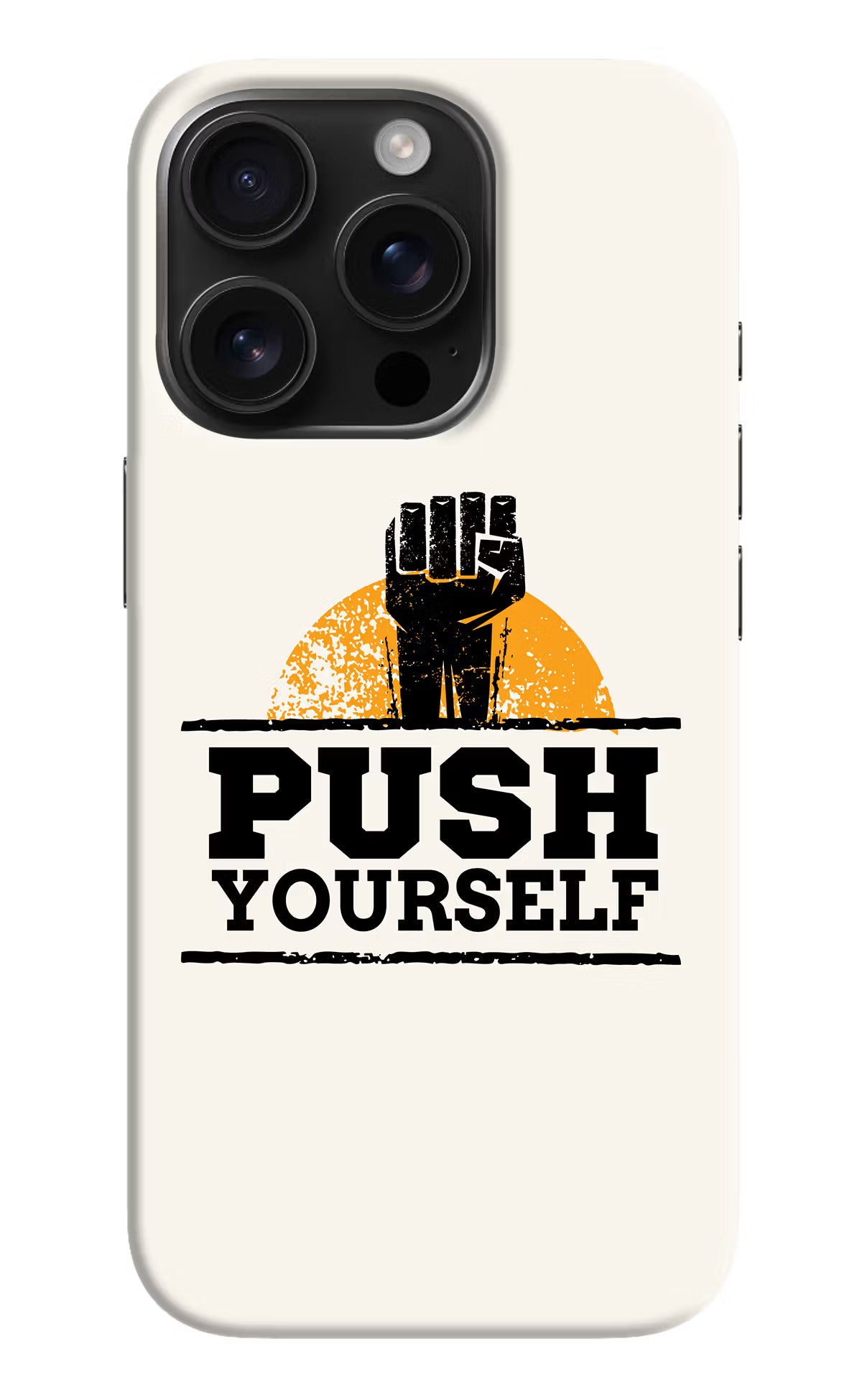 Push Yourself iPhone 16 Pro Max Hard Case Back Cover by Casekaro