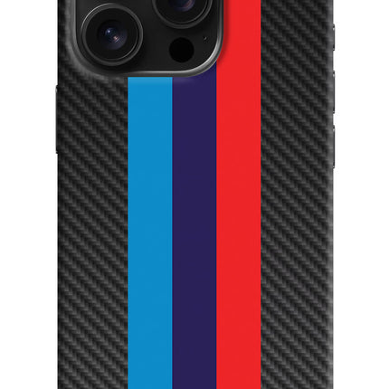 BMW Stripes Pattern iPhone 16 Pro Max Hard Case Back Cover by Casekaro