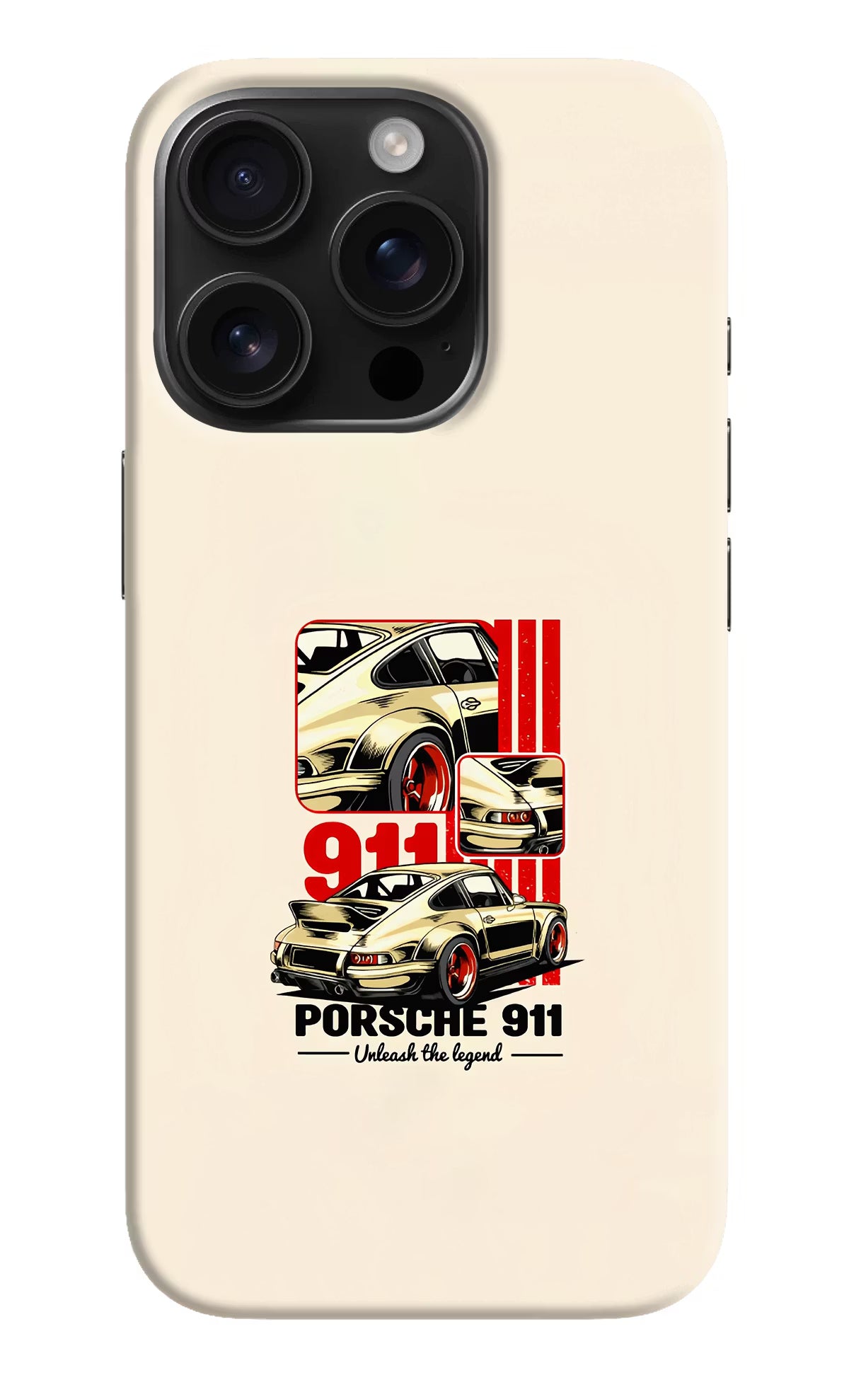 Classic Porsche 911 iPhone 16 Pro Max Hard Case Back Cover by Casekaro