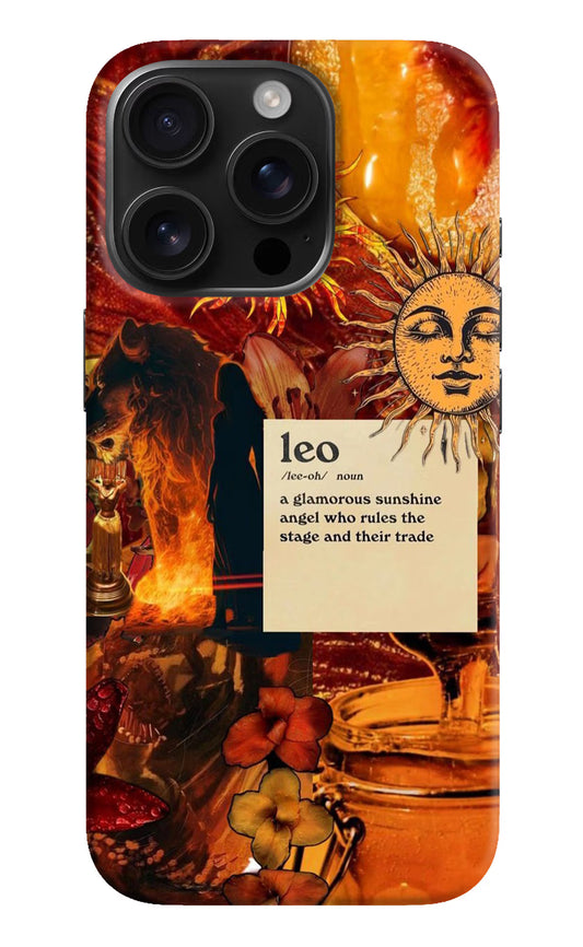 Leo Zodiac iPhone 16 Pro Max Hard Case Back Cover by Casekaro