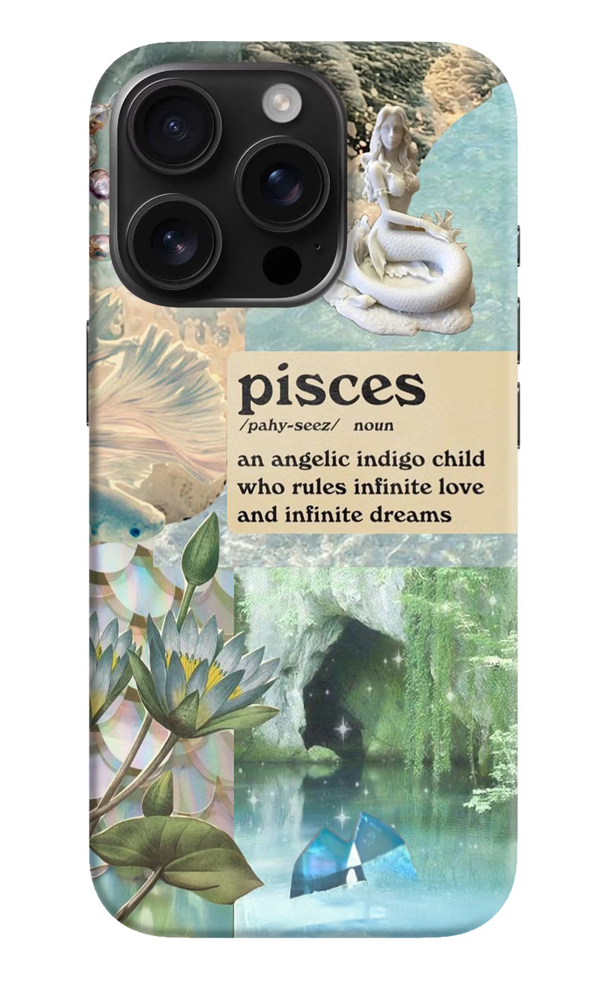 Pisces Zodiac iPhone 16 Pro Max Hard Case Back Cover by Casekaro