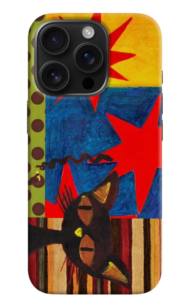 Pop Cat iPhone 16 Pro Max Hard Case Back Cover by Casekaro