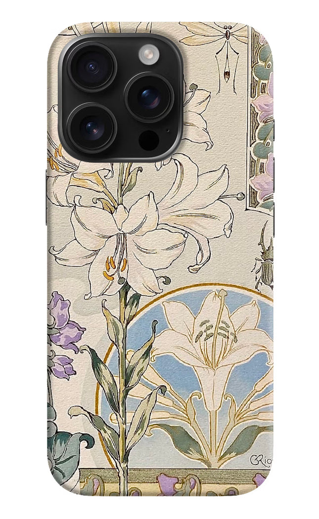 White Lily iPhone 16 Pro Max Hard Case Back Cover by Casekaro