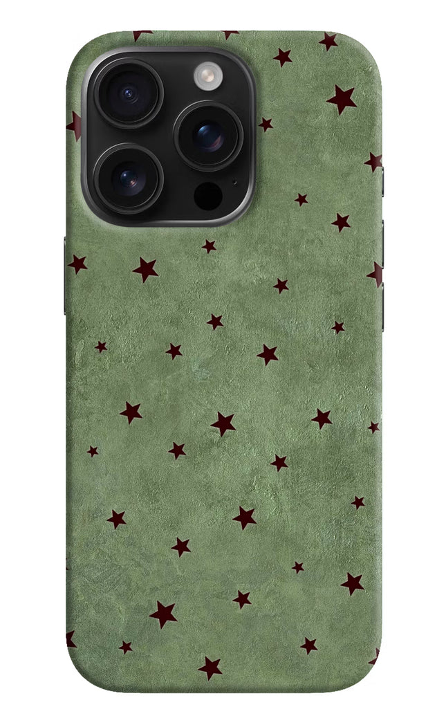 Green Stars iPhone 16 Pro Max Hard Case Back Cover by Casekaro