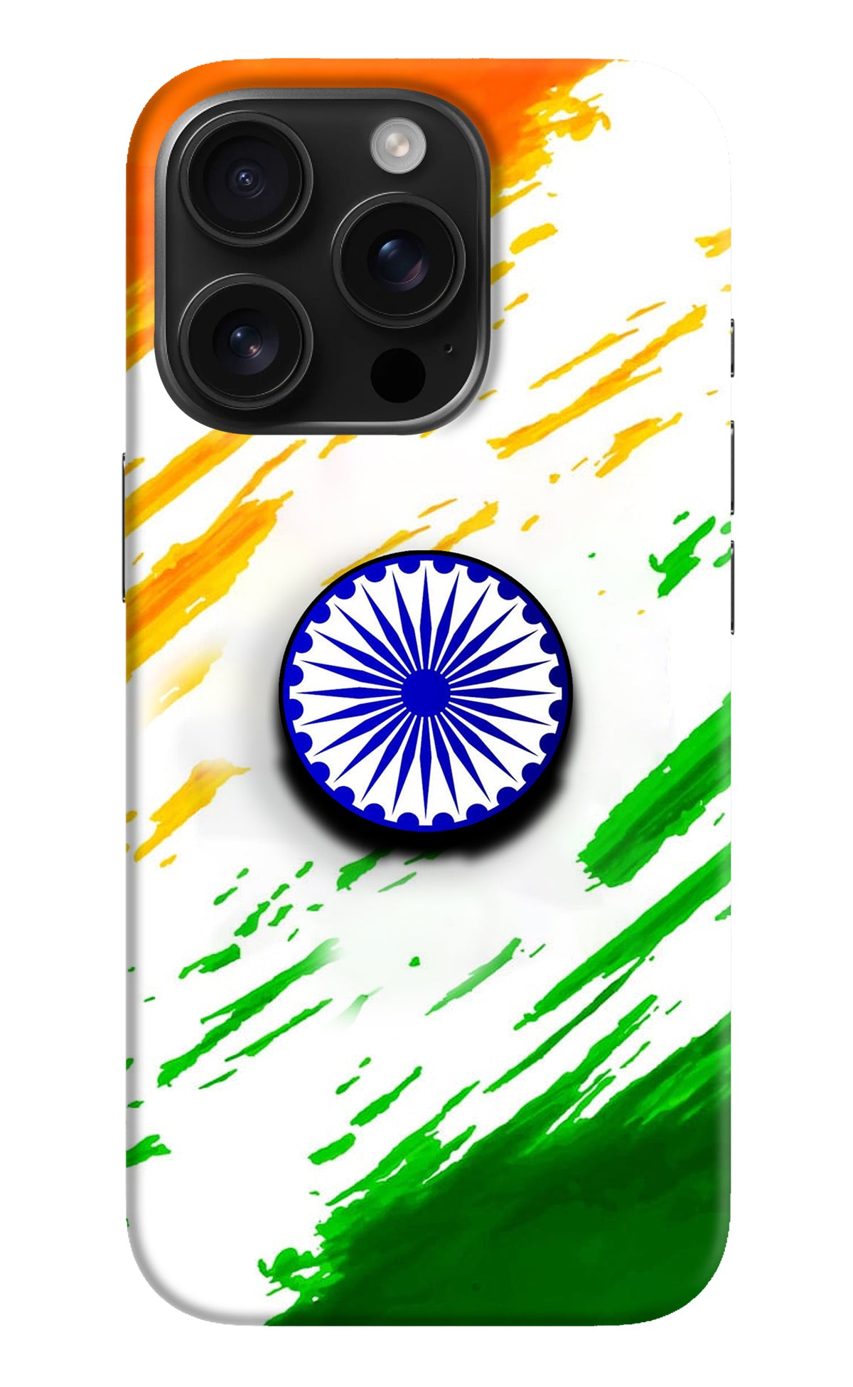 Indian Flag Ashoka Chakra iPhone 16 Pro Max Pop Case