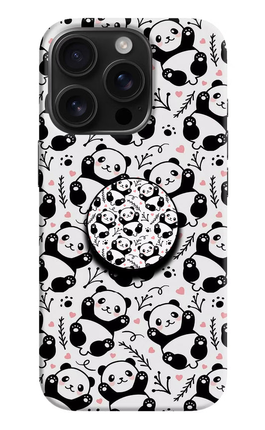 Cute Panda iPhone 16 Pro Max Pop Case by Casekaro