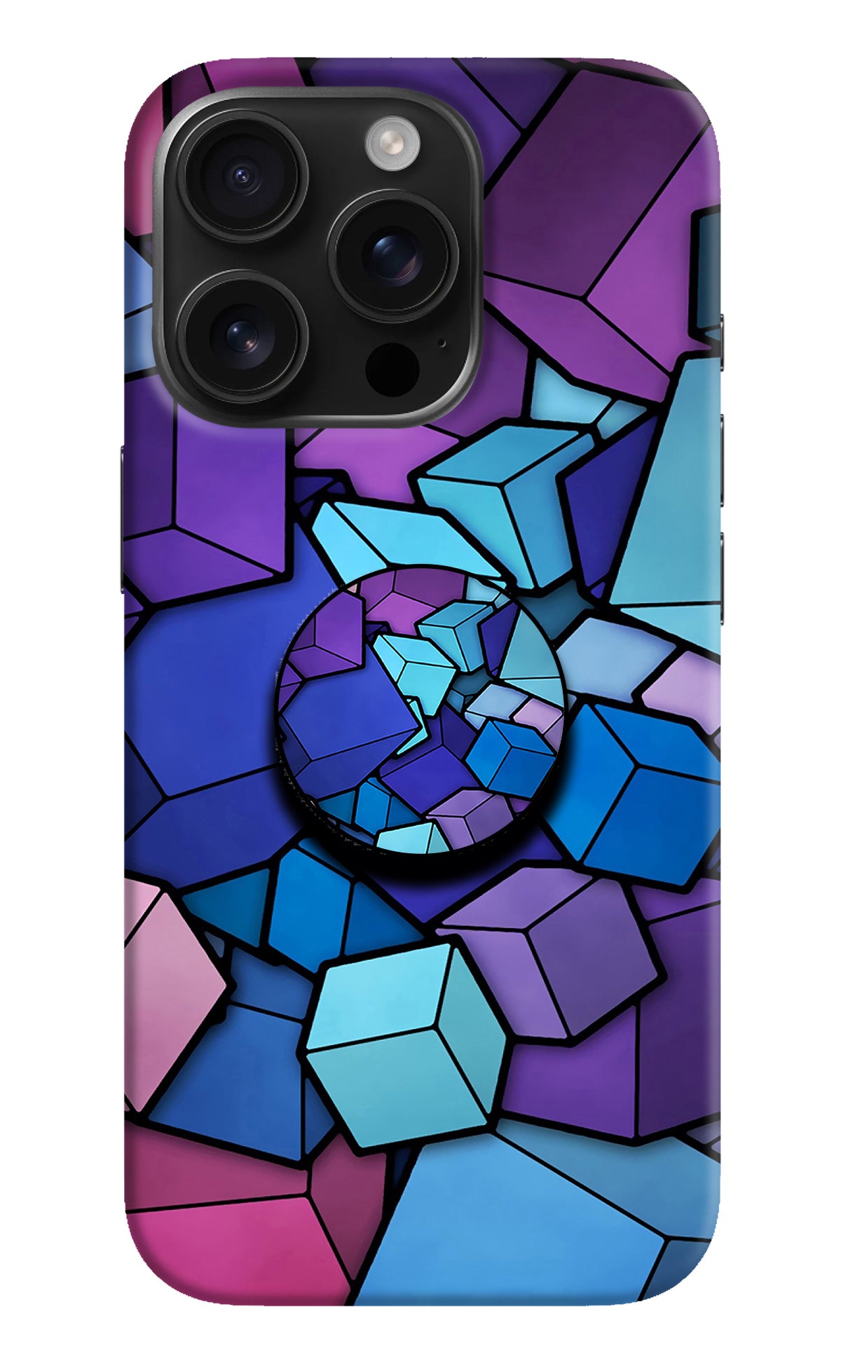 Cubic Abstract iPhone 16 Pro Max Pop Case