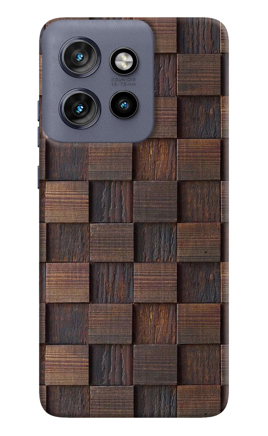 Wooden Cube Design Moto Edge 50 Neo Back Cover, Hard case