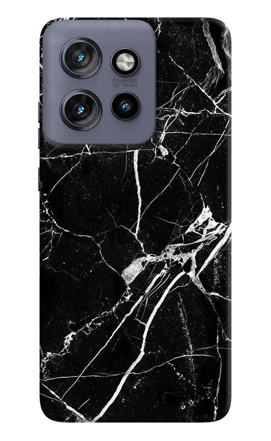 Black Marble Pattern Moto Edge 50 Neo Back Cover