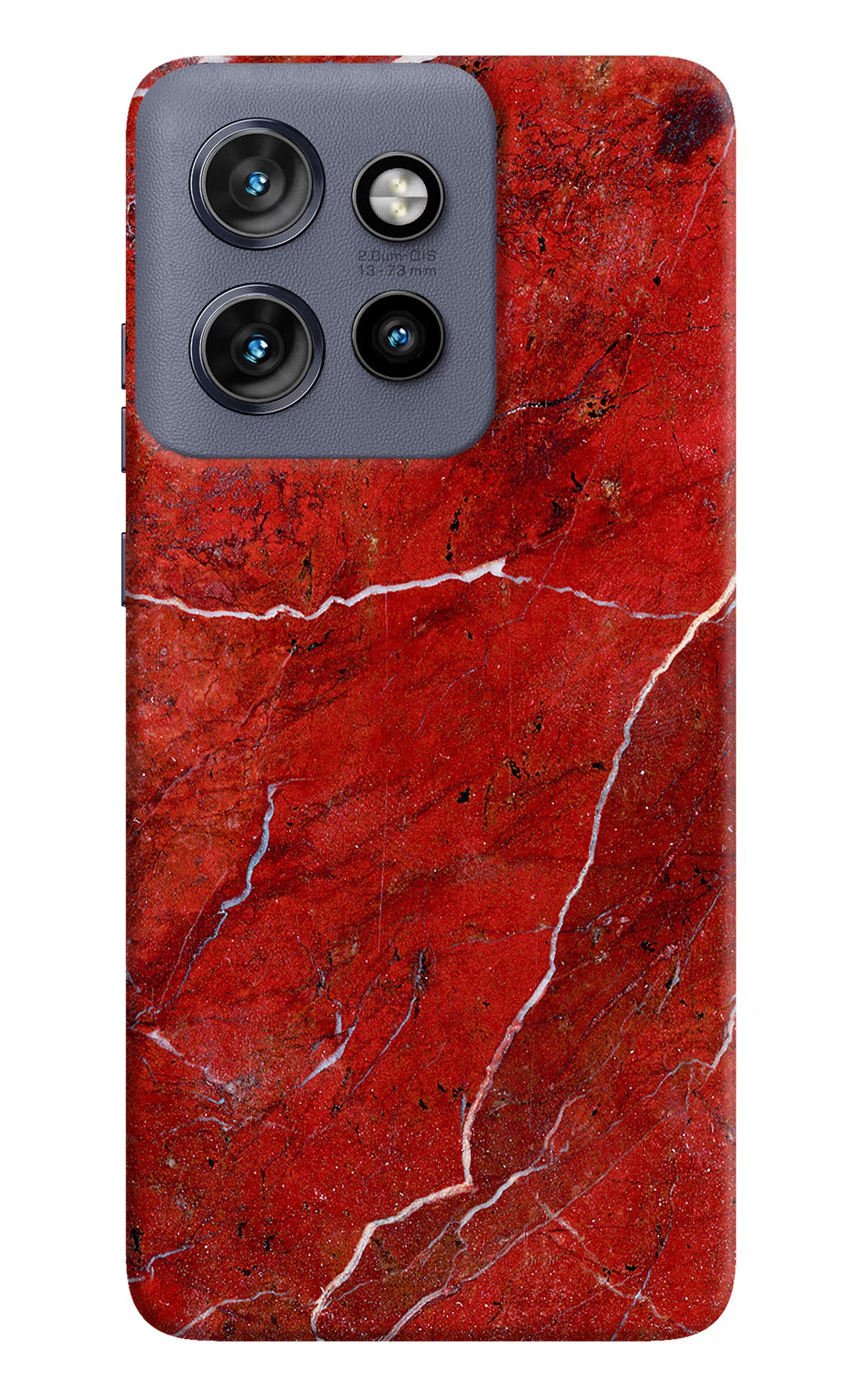 Red Marble Design Moto Edge 50 Neo Hard Case Back Cover by Casekaro