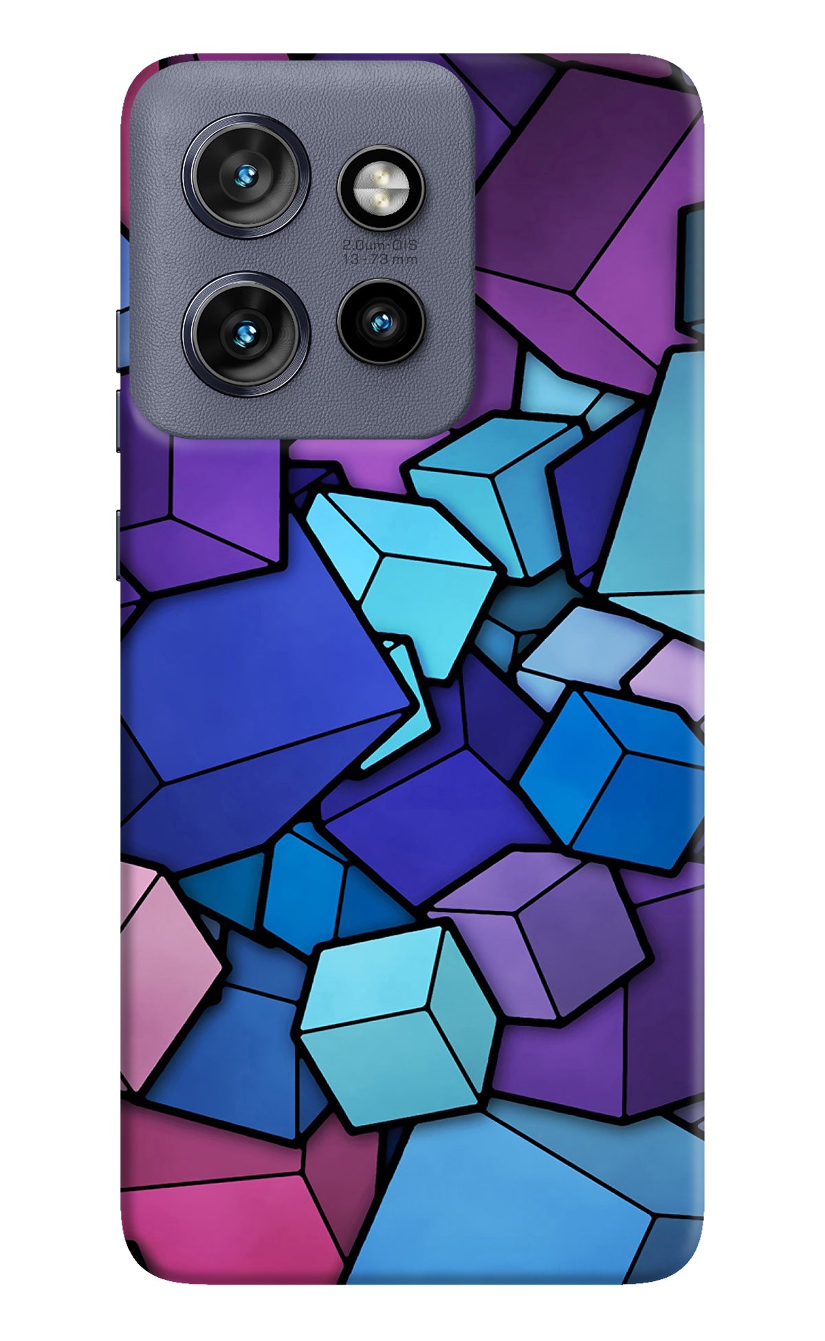 Cubic Abstract Moto Edge 50 Neo Back Cover