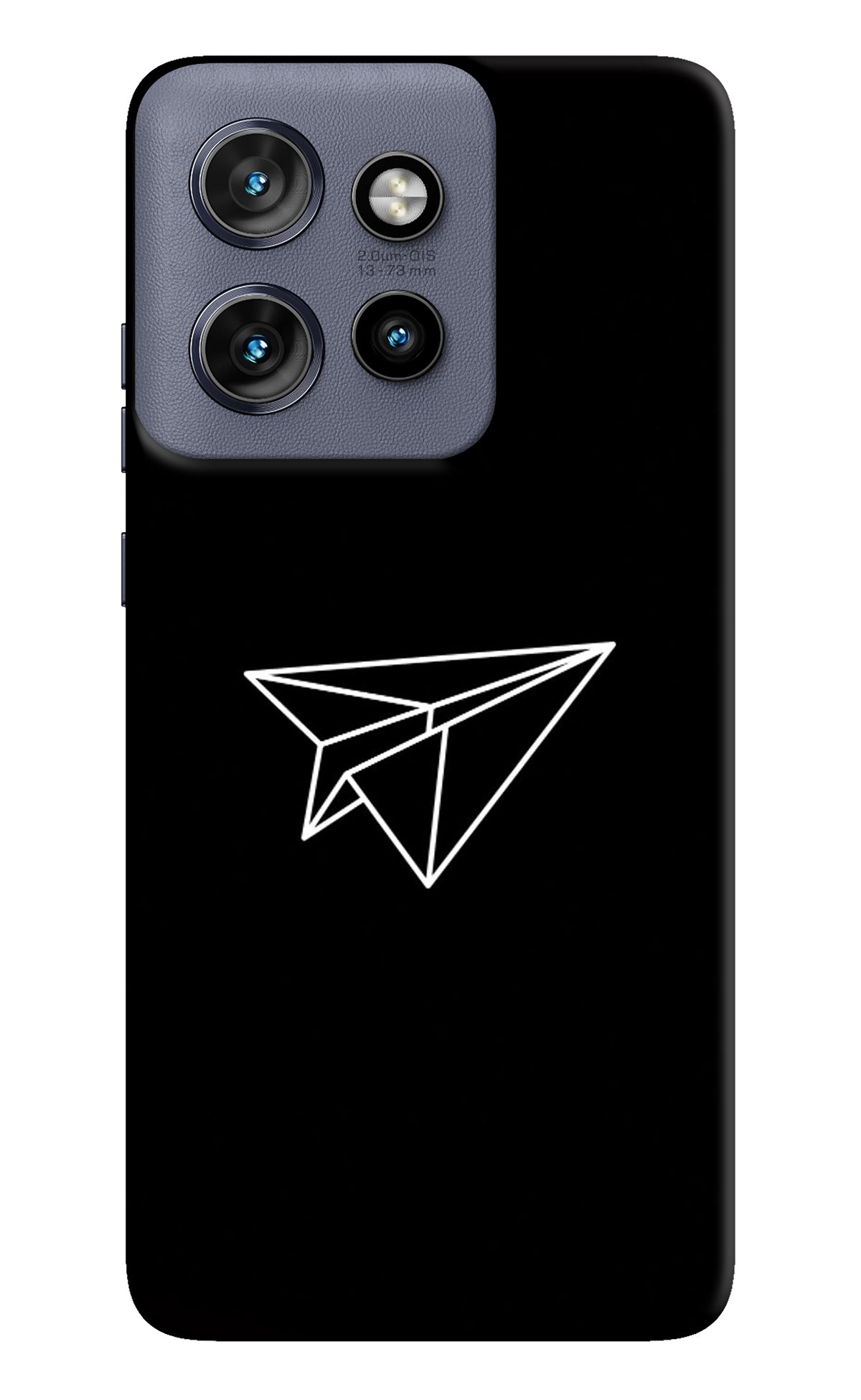 Paper Plane White Moto Edge 50 Neo Back Cover