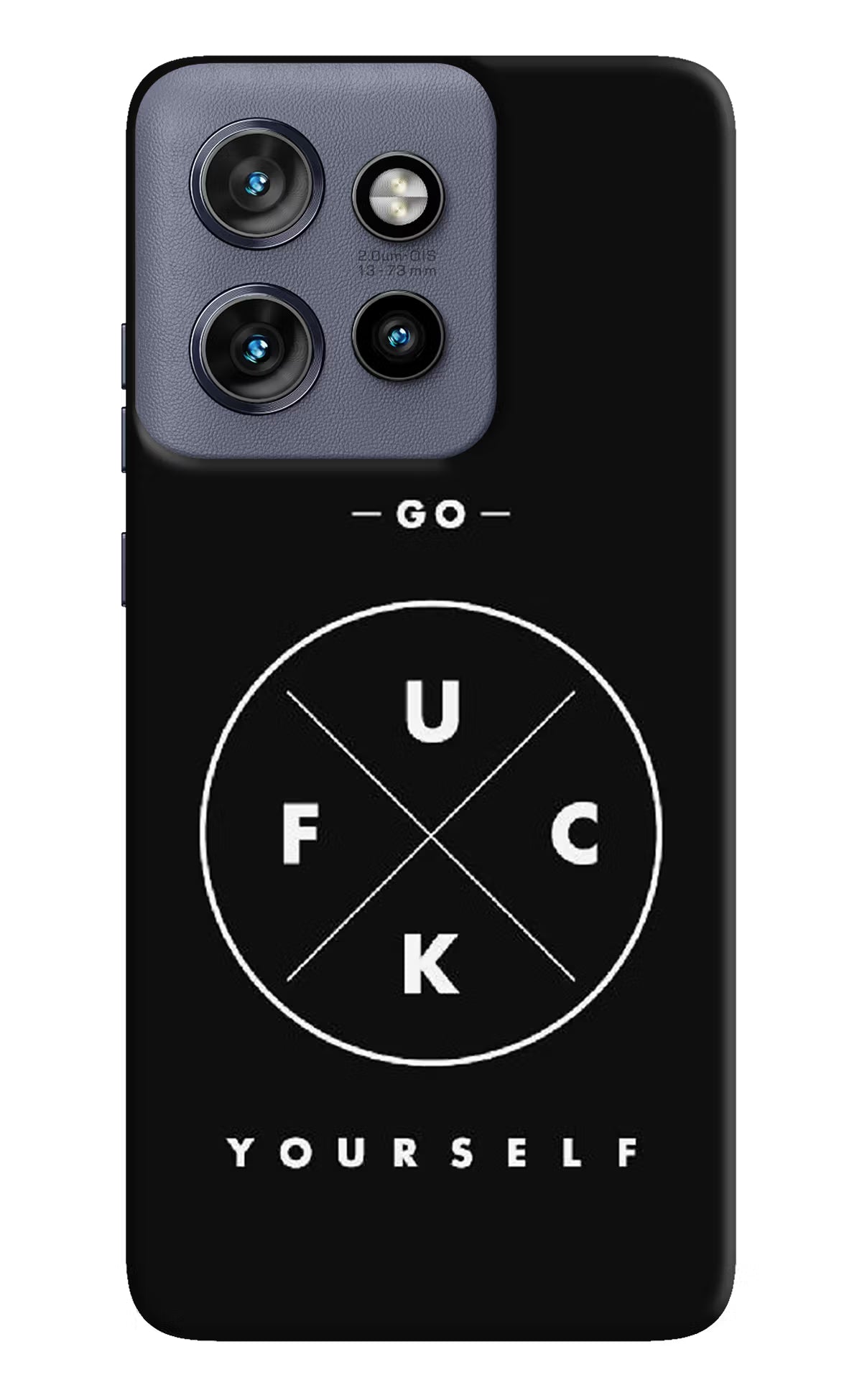 Go Fuck Yourself Moto Edge 50 Neo Hard Case Back Cover by Casekaro