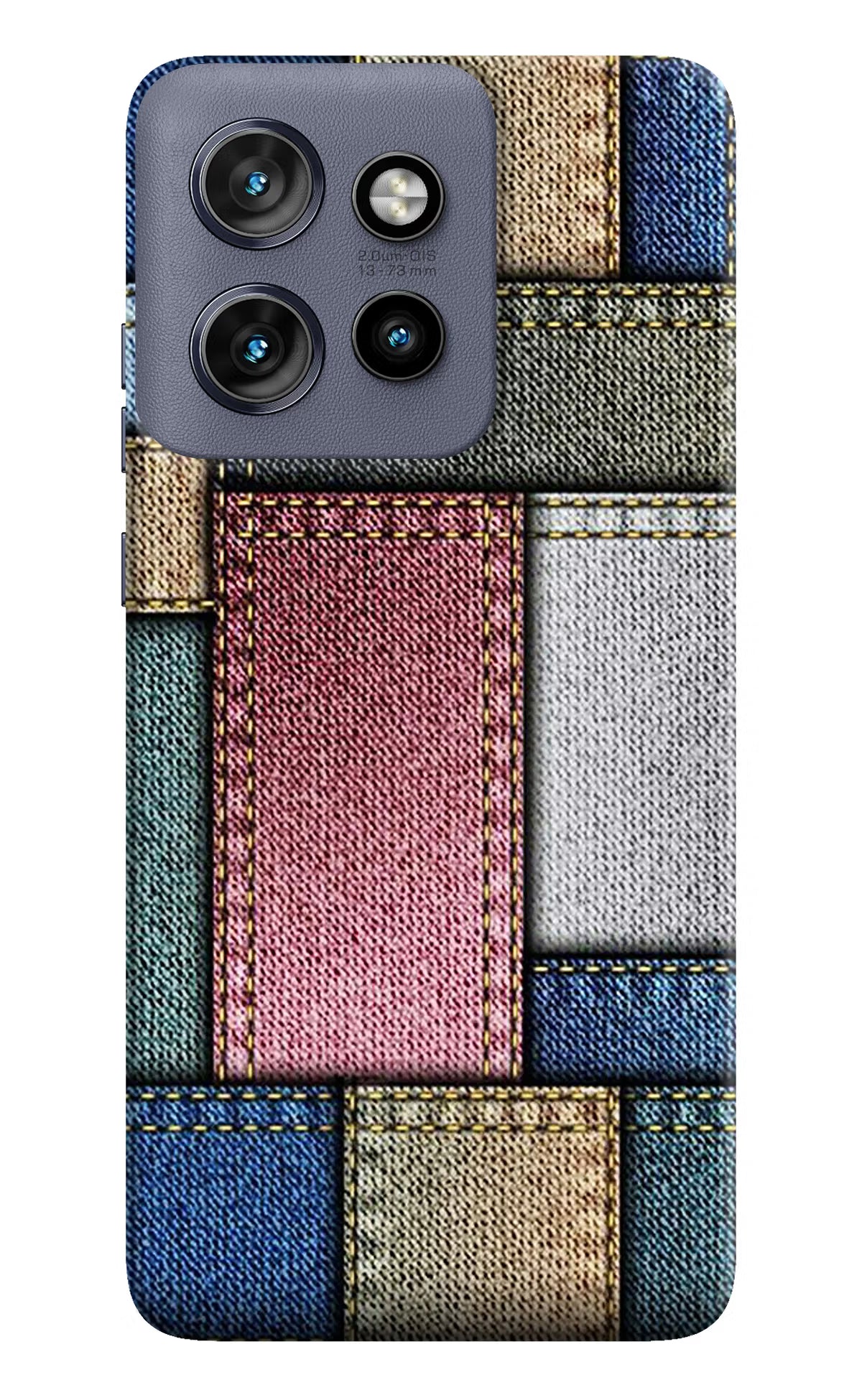 Multicolor Jeans Moto Edge 50 Neo Hard Case Back Cover by Casekaro