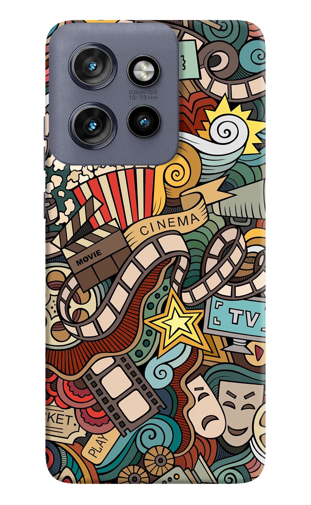 Cinema Abstract Moto Edge 50 Neo Hard Case Back Cover by Casekaro