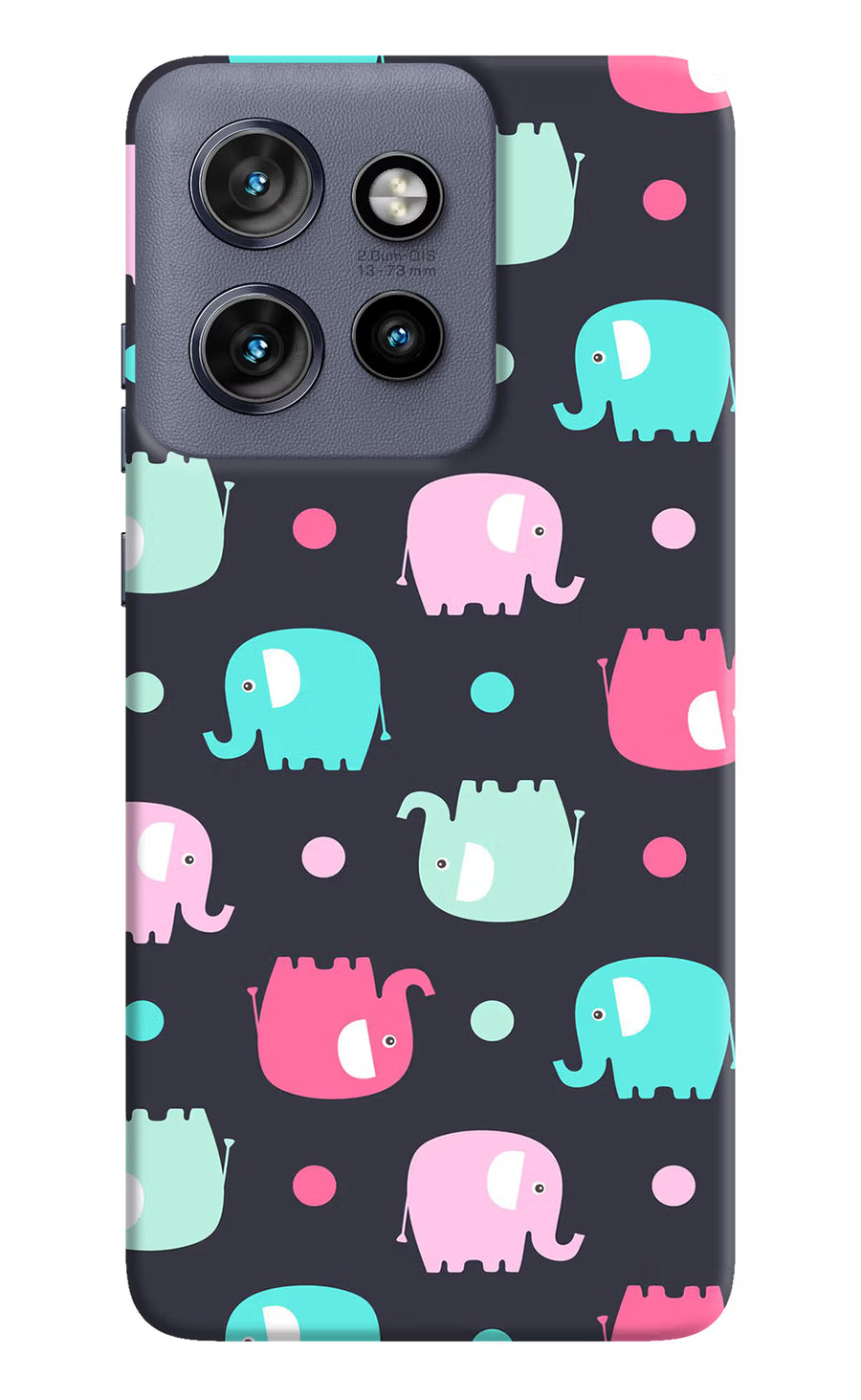 Elephants Moto Edge 50 Neo Back Cover, Hard case