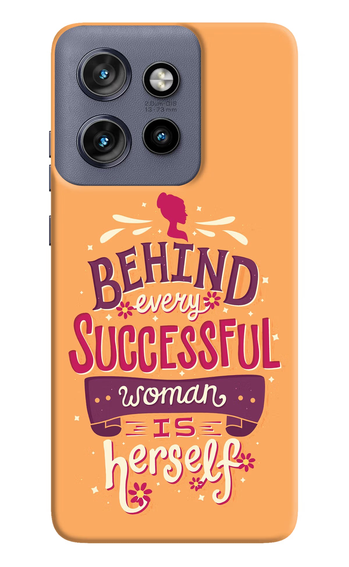 Behind Every Successful Woman There Is Herself Moto Edge 50 Neo Hard Case Back Cover by Casekaro