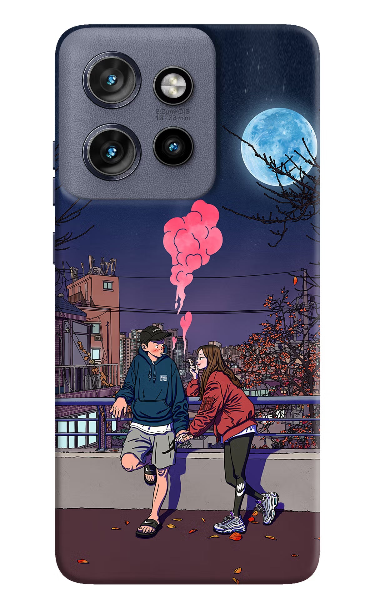 Chilling Couple Moto Edge 50 Neo Hard Case Back Cover by Casekaro