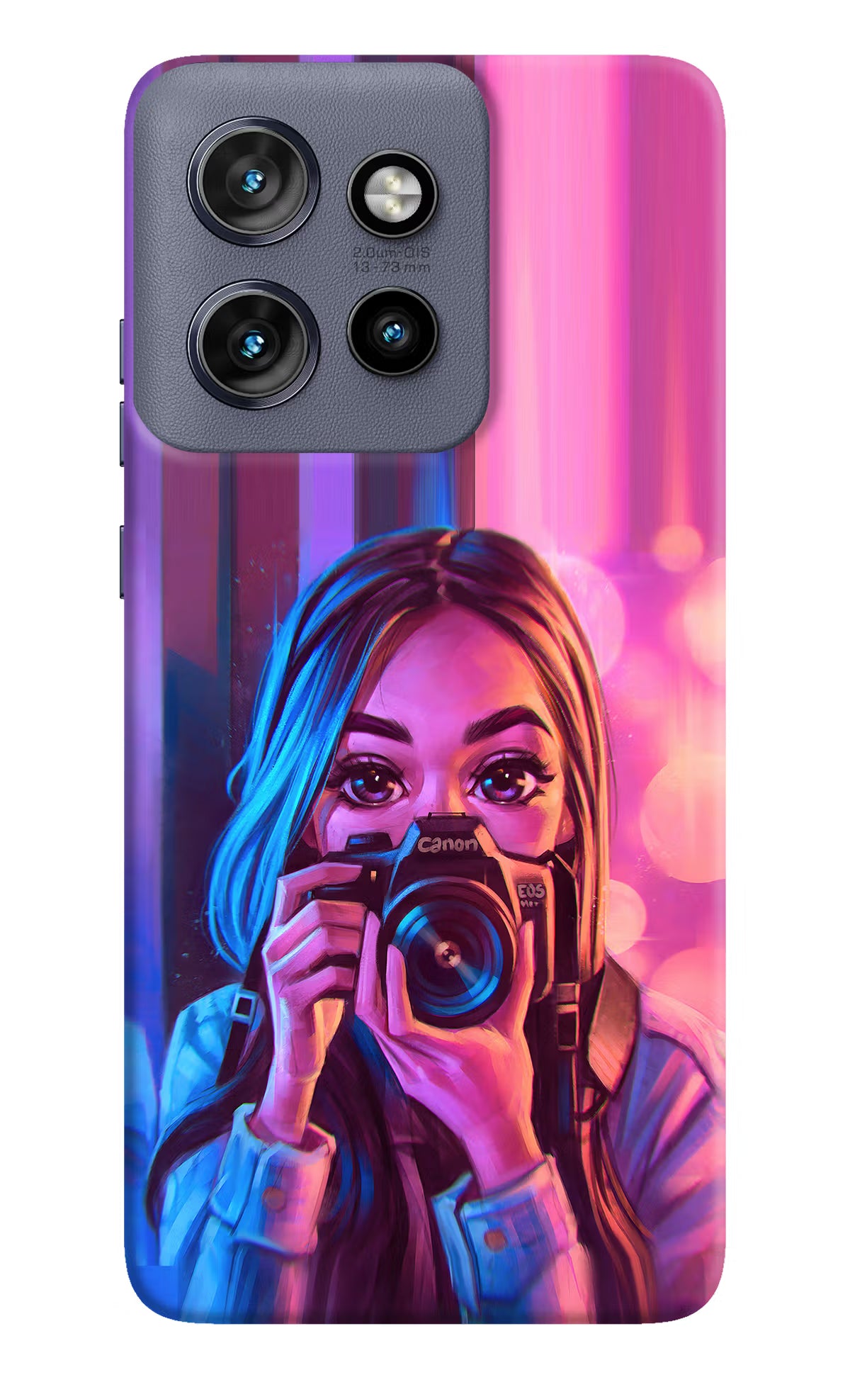 Girl Photographer Moto Edge 50 Neo Hard Case Back Cover by Casekaro