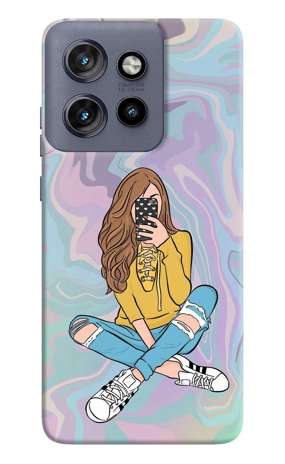 Selfie Girl Moto Edge 50 Neo Hard Case Back Cover by Casekaro