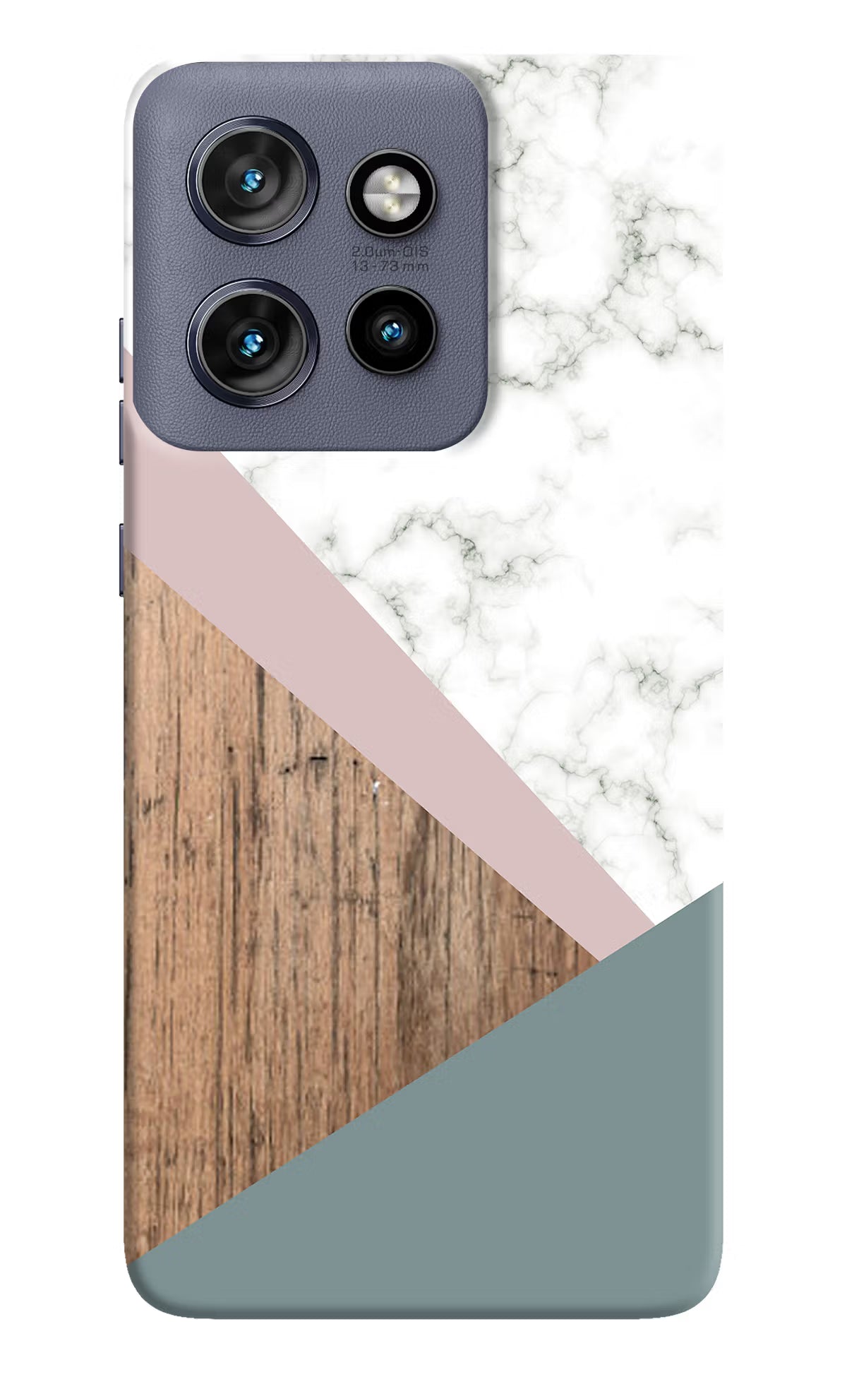 Marble wood Abstract Moto Edge 50 Neo Hard Case Back Cover by Casekaro