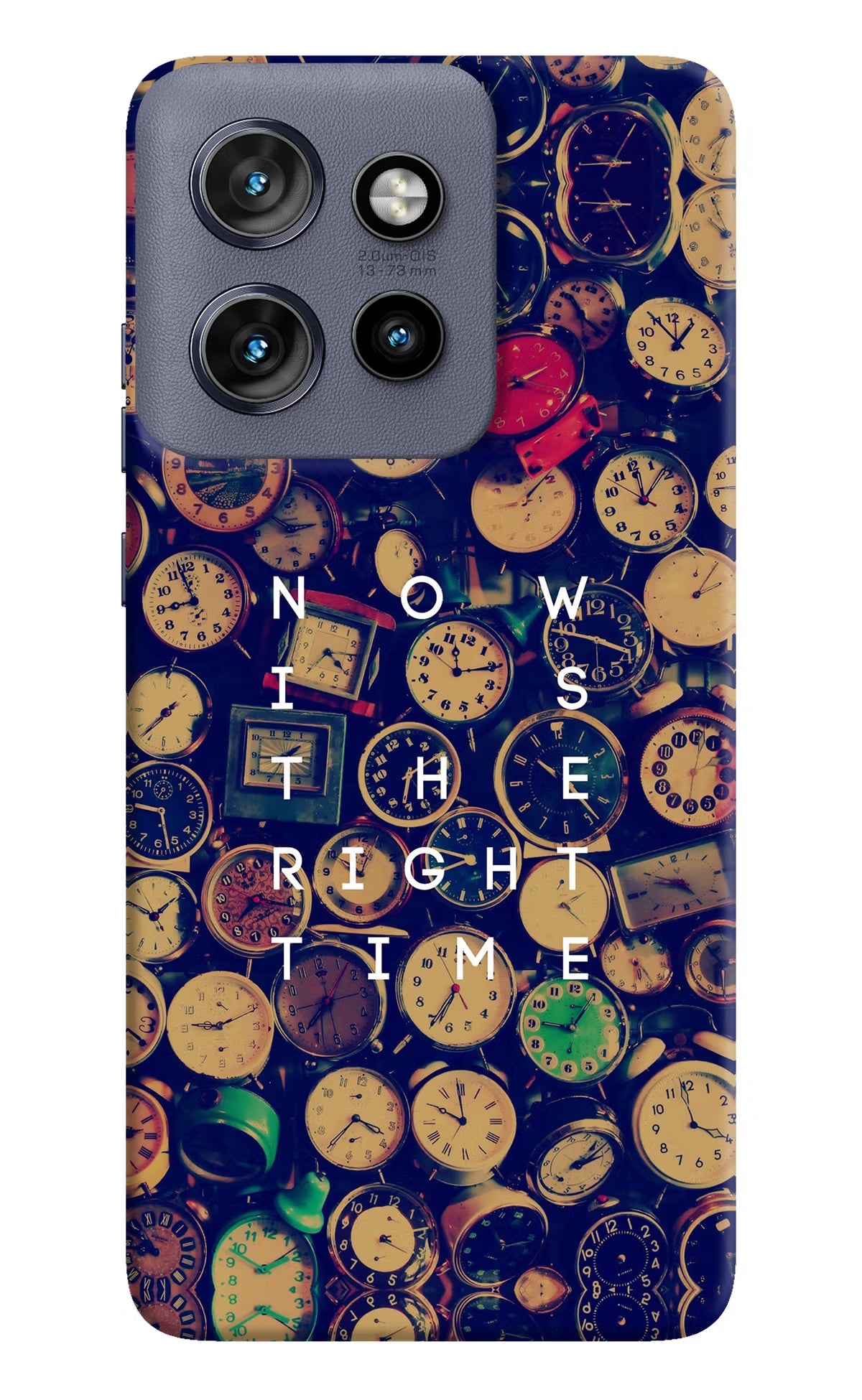 Now is the Right Time Quote Moto Edge 50 Neo Hard Case Back Cover by Casekaro